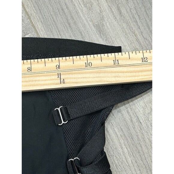 Blue Life Fit Womens Garter Leggings Elastic Waist Sheer Mesh Panel Black Size S - Picture 6 of 7